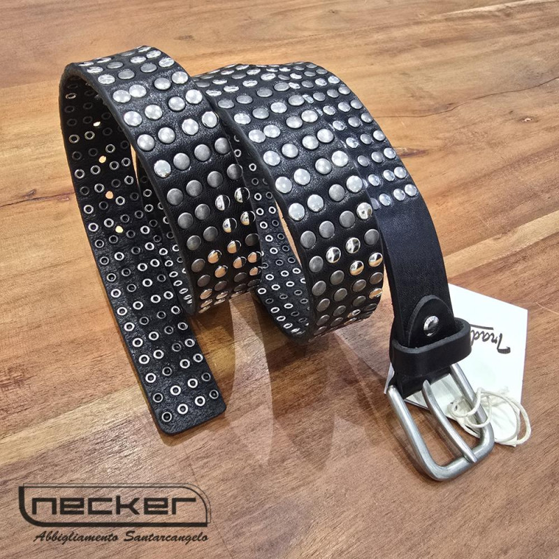 CINTURA NERO BORCHIE