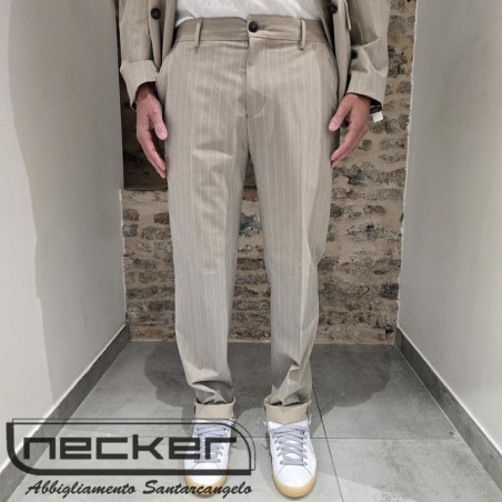 PANTALONE ABITO 0152 PINSTRIPED SAND