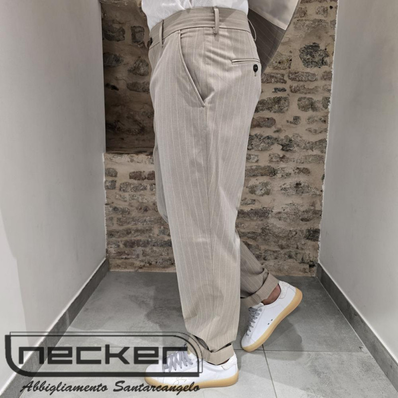 PANTALONE ABITO 0152 PINSTRIPED SAND