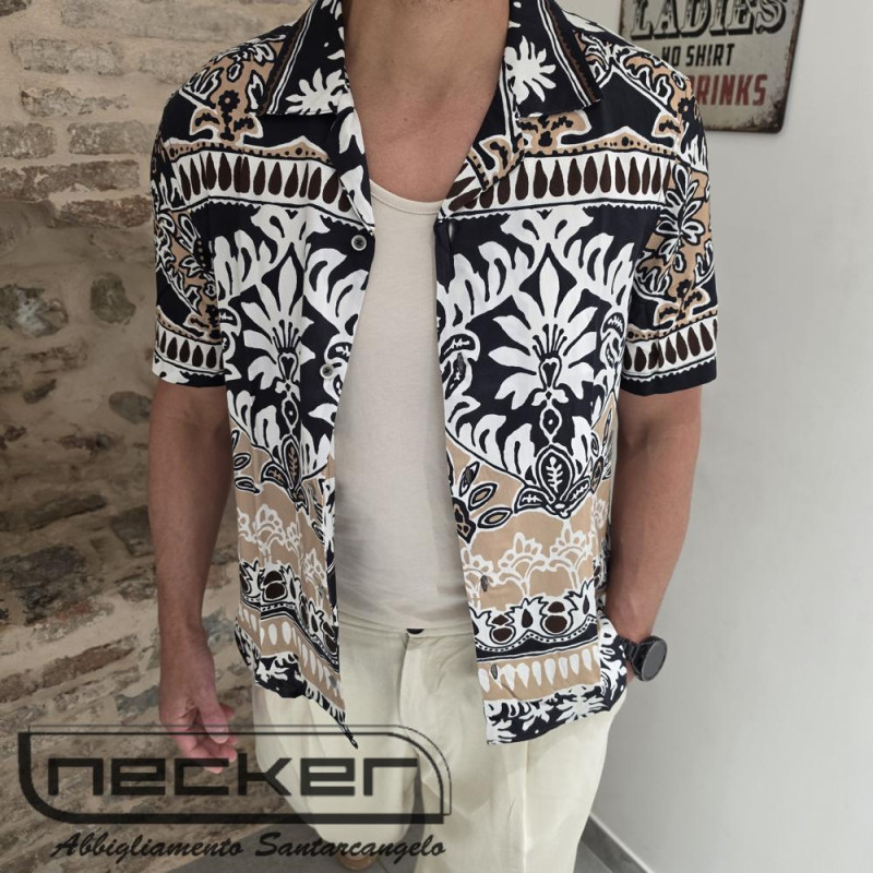 CAMICIA MANICA CORTA BROWN S26CA