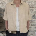 CAMICIA MANICHE CORTE S6J50 BEIGE