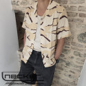 CAMICIA MANICHE CORTE BEIGE S6C50