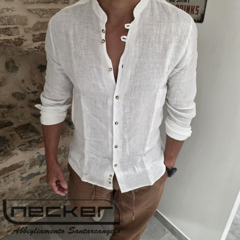 CAMICIA LINO BIANCO 99 01