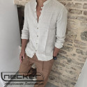 CAMICIA LINO BEIGE 99 20