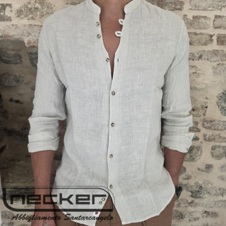 CAMICIA LINO BEIGE 99 20