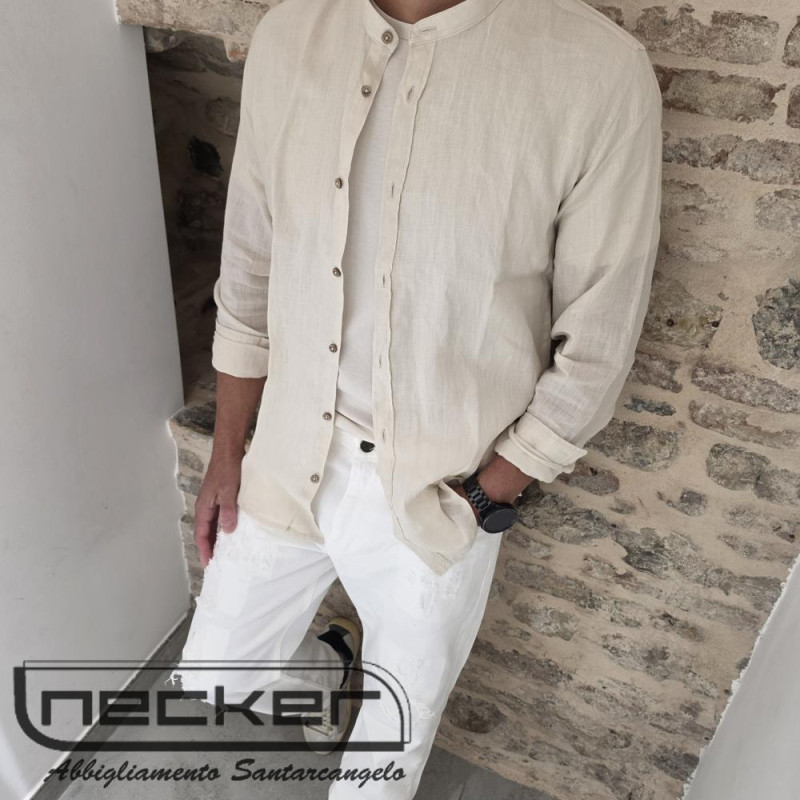 CAMICIA LINO SABBIA 114U