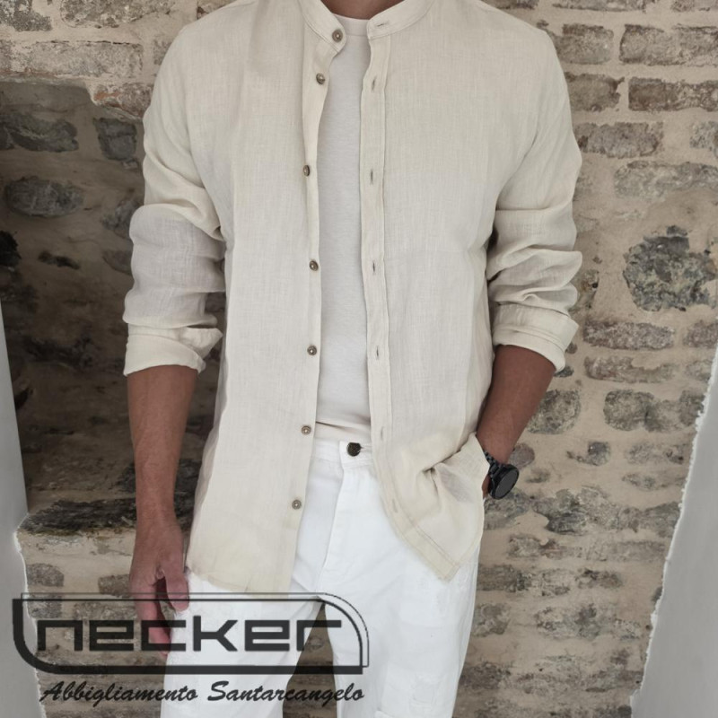 CAMICIA LINO SABBIA 114U