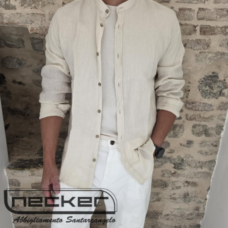 CAMICIA LINO SABBIA 114U
