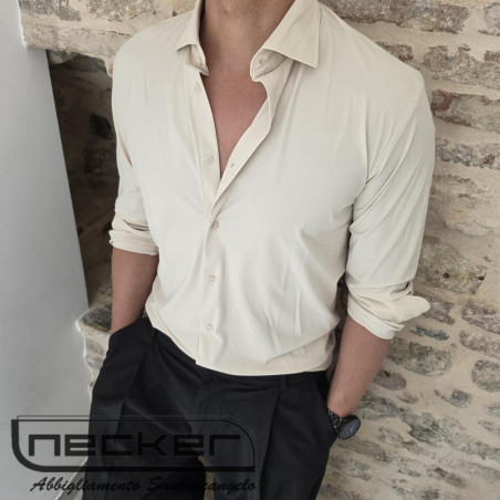 CAMICIA 10CA BEIGE NO IRON