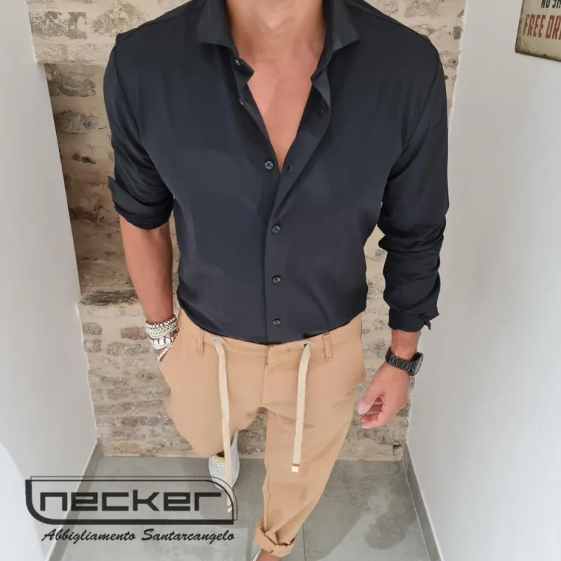 CAMICIA 10CA BLACK NO IRON