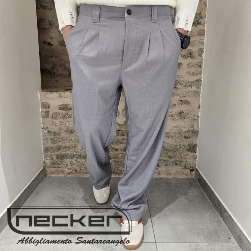 PANTALONE BARRA GRIGIO