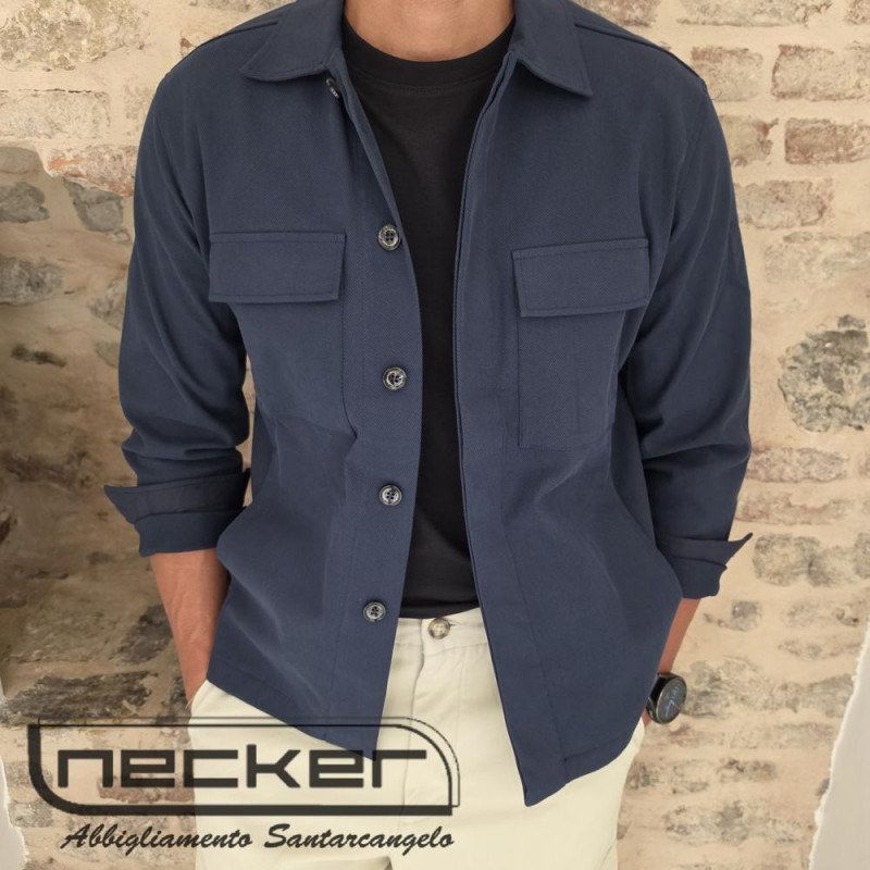 OVERSHIRT CLUB G3 BLU
