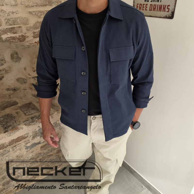 OVERSHIRT CLUB G3 BLU