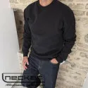 FELPA GIROCOLLO NERO 0721