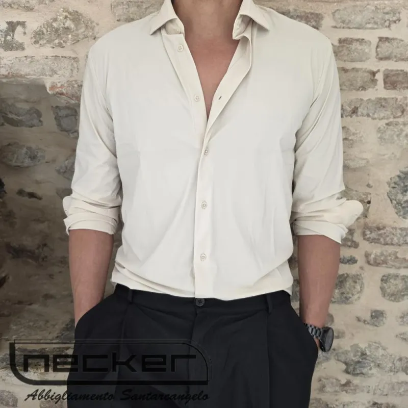 CAMICIA 10CA BEIGE NO IRON