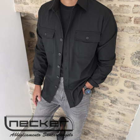 OVERSHIRT NERO LPG0238