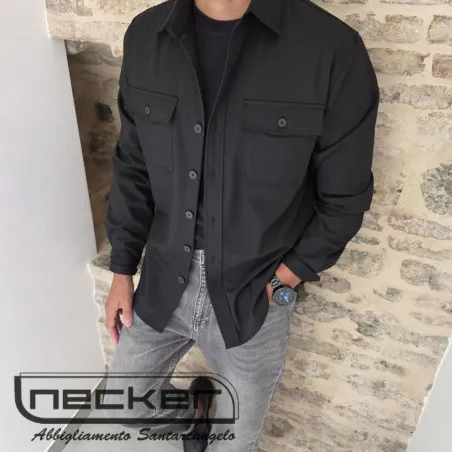 OVERSHIRT NERO LPG0238