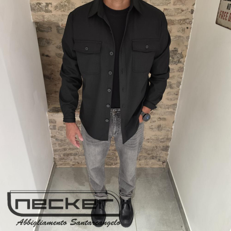 OVERSHIRT NERO LPG0238