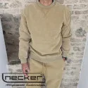 FELPA GIROCOLLO STONEWASHED 2618 FANGO