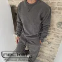 FELPA GIROCOLLO STONEWASHED 2618 CAFFÈ
