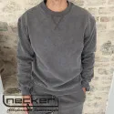 FELPA GIROCOLLO STONEWASHED 2618 CAFFÈ