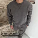 FELPA GIROCOLLO STONEWASHED 2618 CAFFÈ