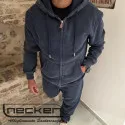 FELPA ZIP STONEWASHED 2616 BLU