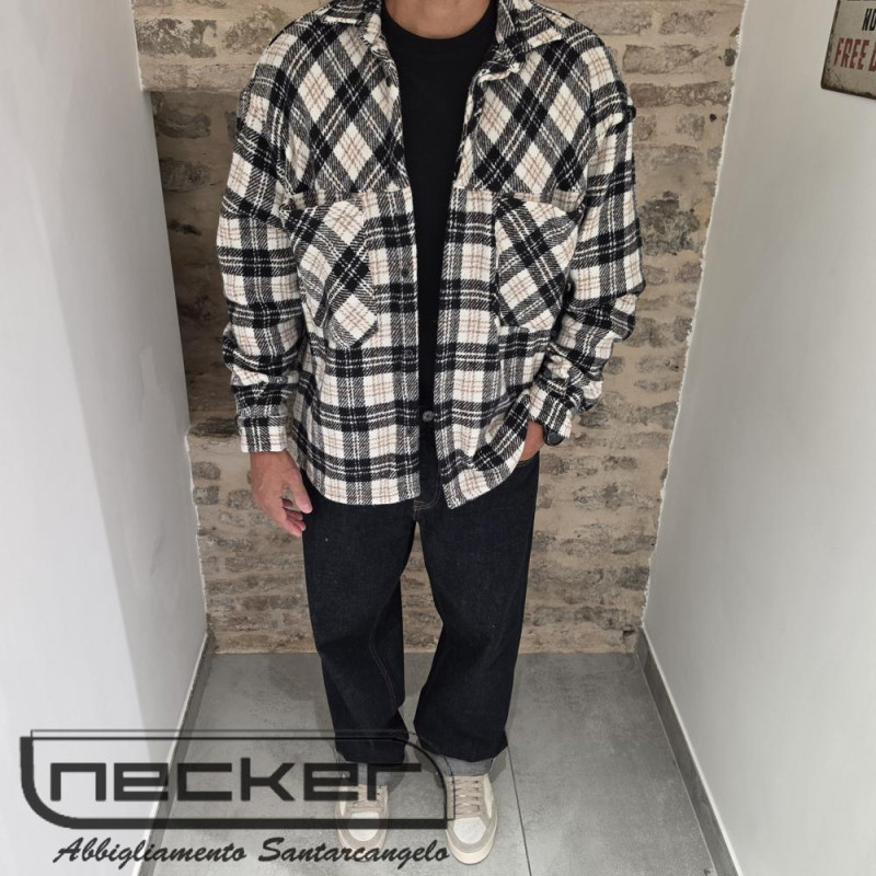 OVERSHIRT FLANELLA SWIT NERO