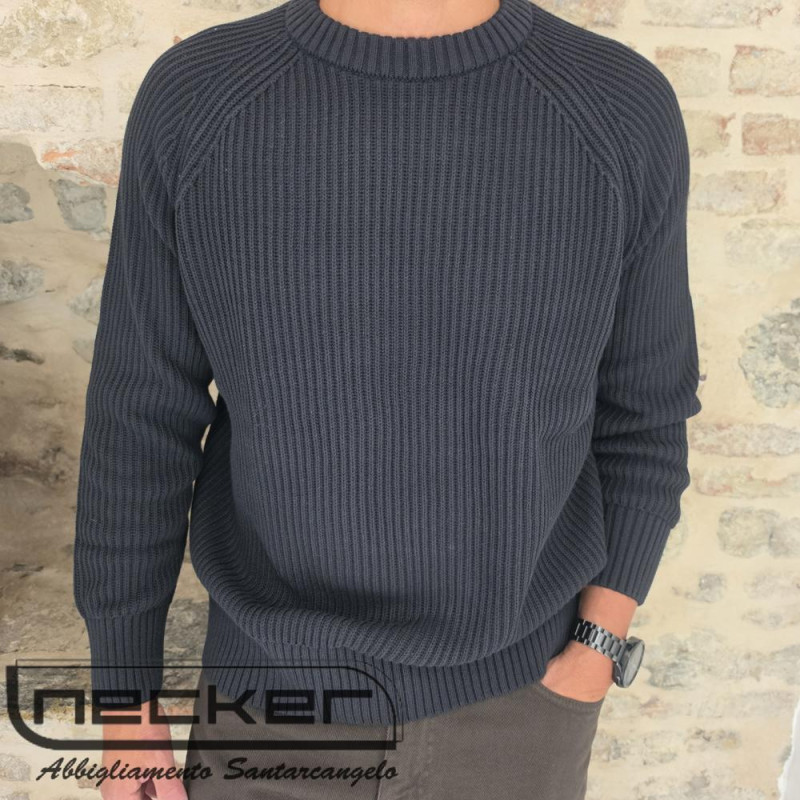 MAGLIONE GIROCOLLO BRAUN BLACK 1766