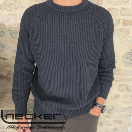 MAGLIONE GIROCOLLO BRAUN BLACK 1766
