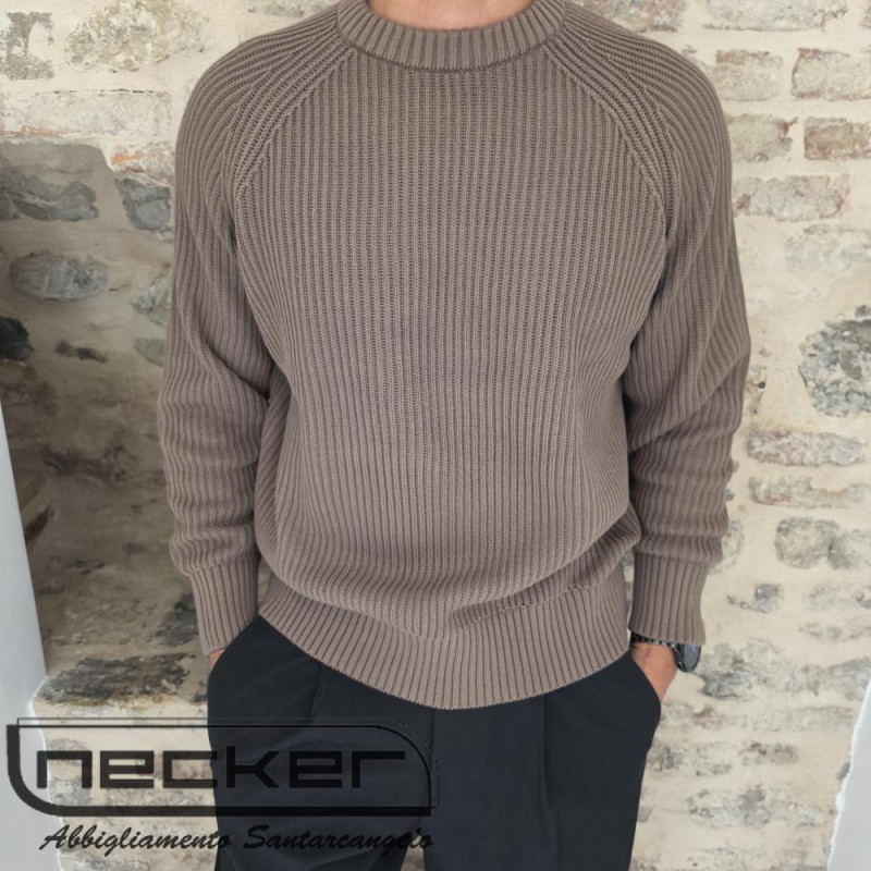 MAGLIONE GIROCOLLO BRAUN CHOCO 1766
