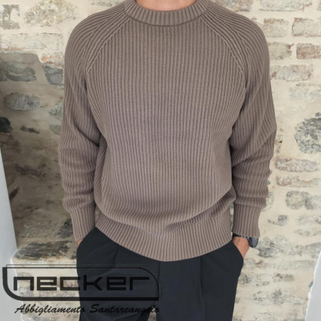 MAGLIONE GIROCOLLO BRAUN CHOCO 1766