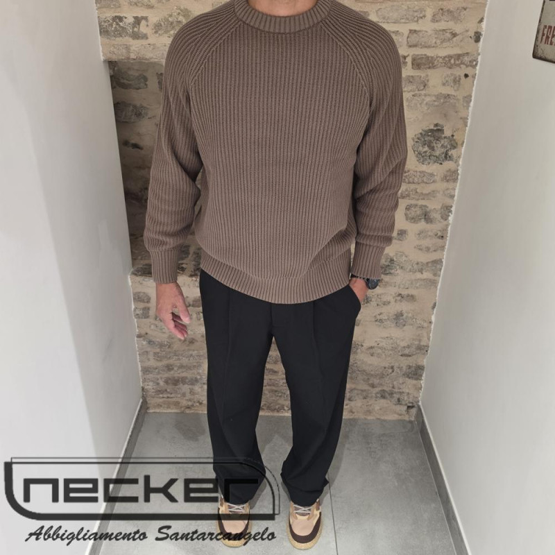MAGLIONE GIROCOLLO BRAUN CHOCO 1766
