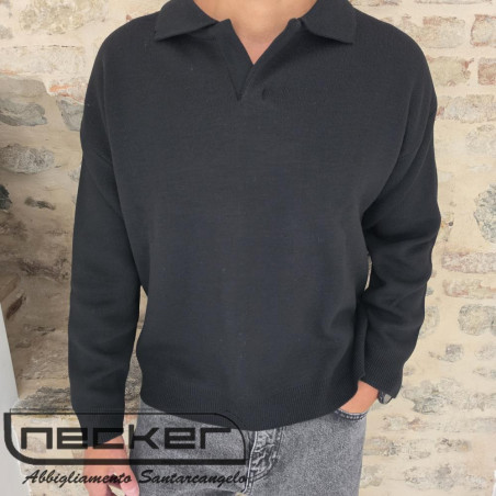 POLO MAGLIA NERO NJW 617