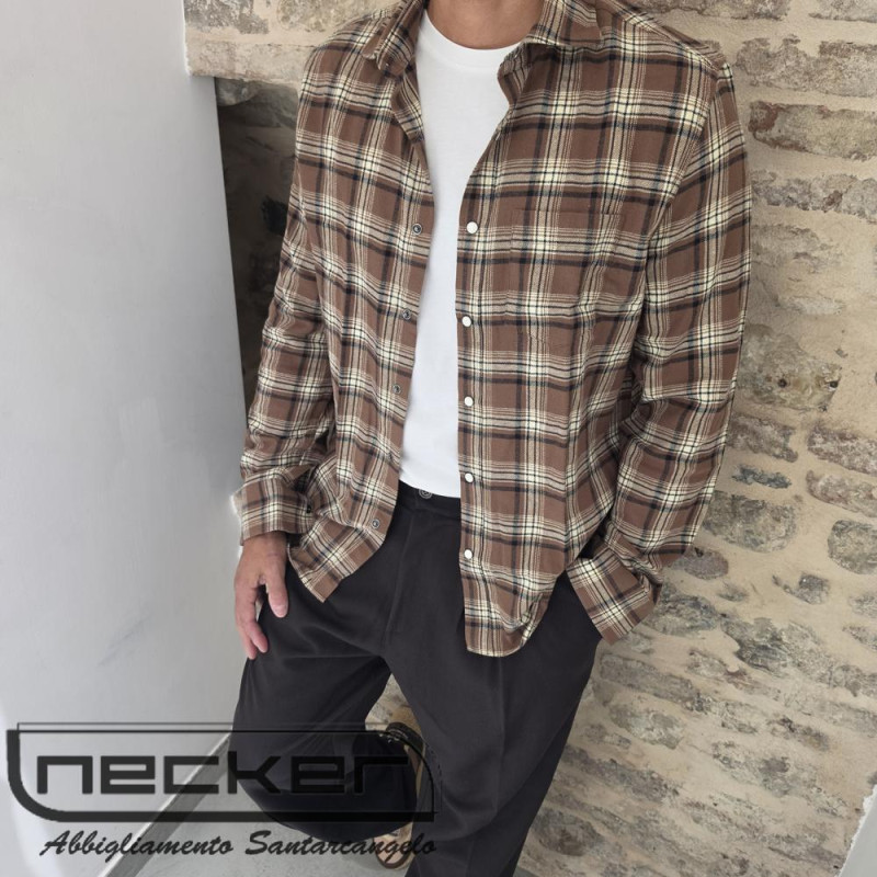 CAMICIA FLANELLA RODEO 0021 MARRONE