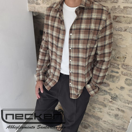 CAMICIA FLANELLA RODEO 0021 MARRONE