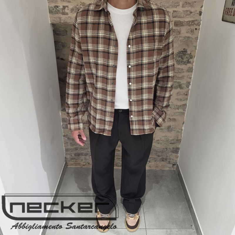 CAMICIA FLANELLA RODEO 0021 MARRONE