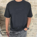 T-SHIRT OVER CROP RICAMATA NERO