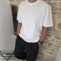 T-SHIRT OVER CROP RICAMATA BIANCO
