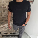 T-SHIRT SLIM RICAMATA NERO