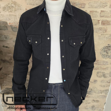 OVERSHIRT JEANS 23801 NERO