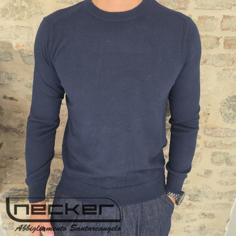 MAGLIA GIROCOLLO NAVY 32MG 200