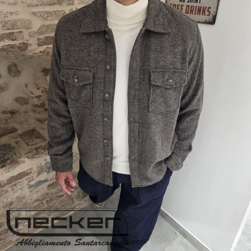 OVERSHIRT JACKET FLA1011 700 BROWN