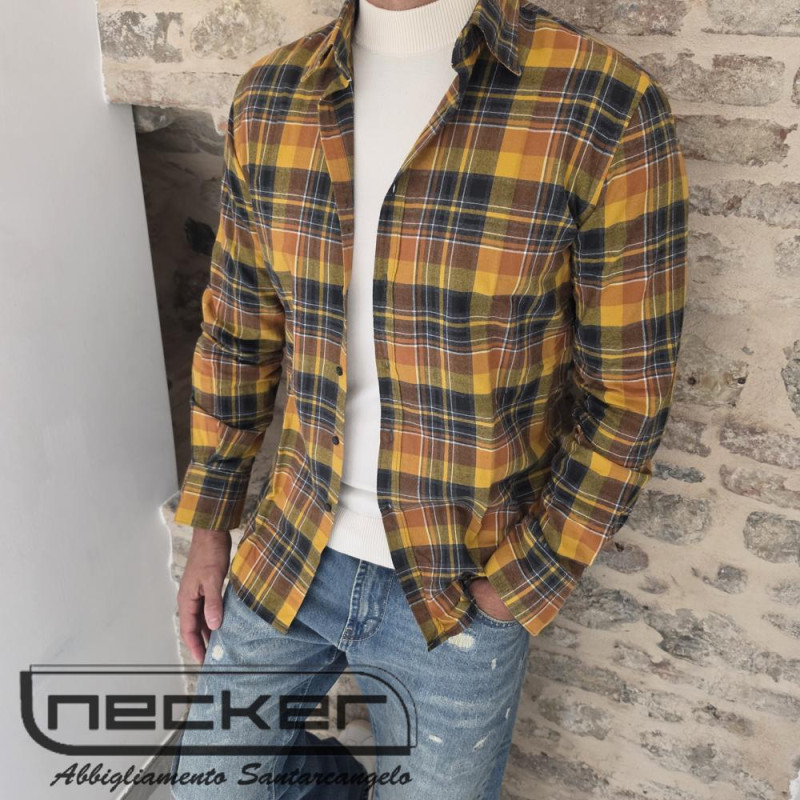 CAMICIA FLA1006 402 OCHRE