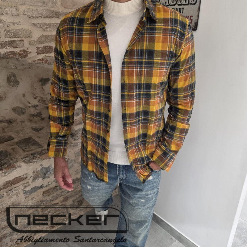 CAMICIA FLA1006 402 OCHRE