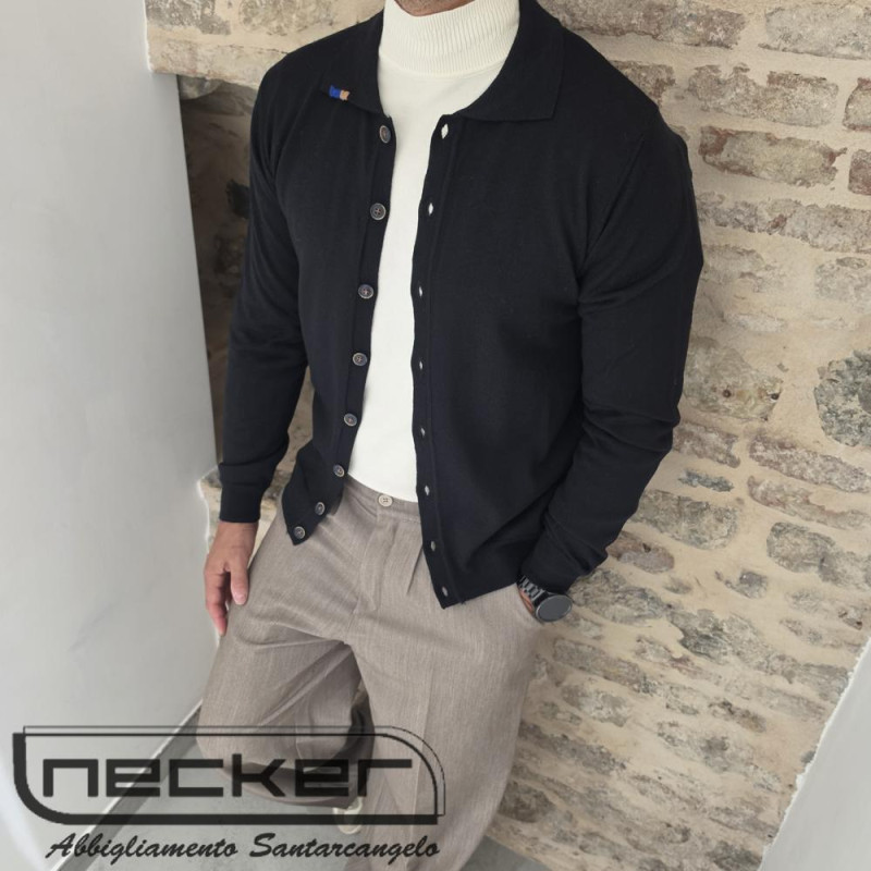 CARDIGAN NERO QMG 805 DV VAR 8