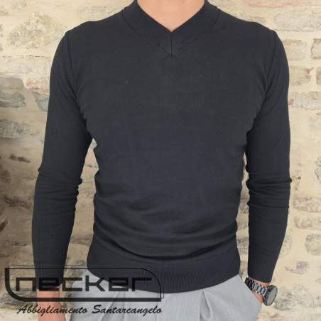 POLO COLLO V NERO M69