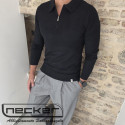 POLO HALF-ZIP NERO NNB19