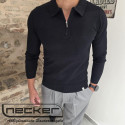 POLO HALF-ZIP NERO NNB19