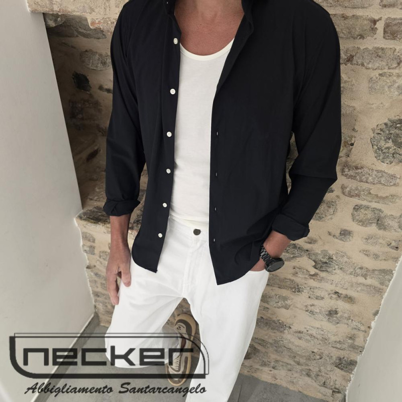 CAMICIA ADAM 900 NERA COL 163